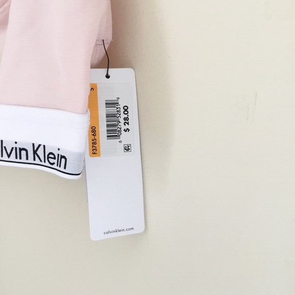 Calvin Klein Pink Racerback Modern Cotton Logo Bra - Picture 7 of 7